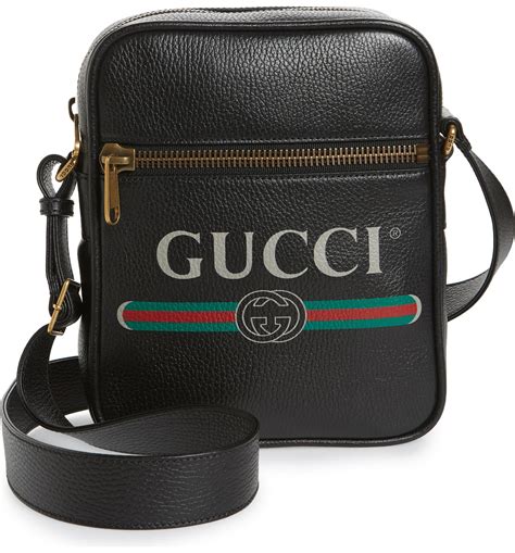 gucci logo leather messenger bag|gucci messenger bag for sale.